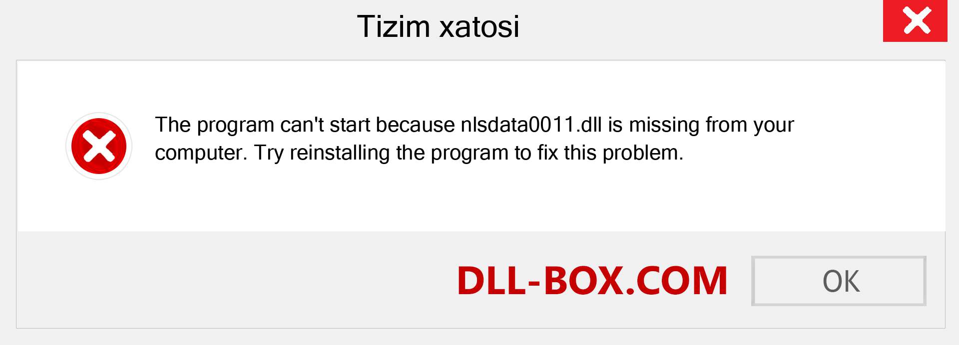 nlsdata0011.dll fayli yo'qolganmi?. Windows 7, 8, 10 uchun yuklab olish - Windowsda nlsdata0011 dll etishmayotgan xatoni tuzating, rasmlar, rasmlar